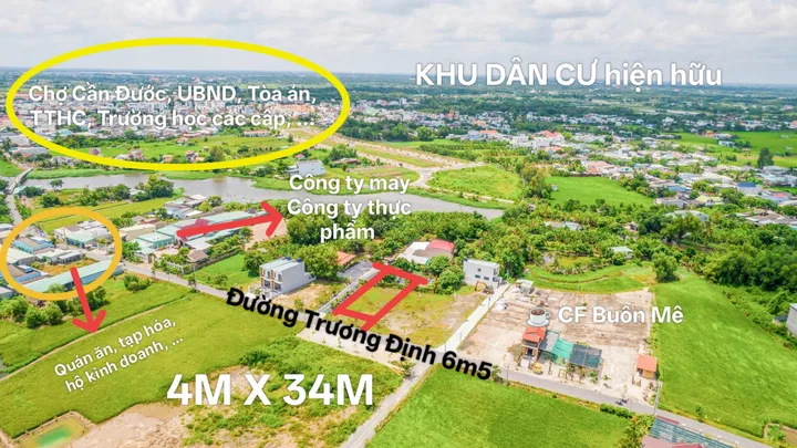 Bán ĐẤT THỔ ODT 4m X 33m chính chủ sổ hồng sẵn cách Quốc lộ 50 500m