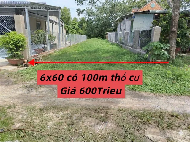 Hàng thật không ảo cần bán gấp 6x60 có 100m thổ cư Giá 600Trieu Trảng Bàng Tây Ninh