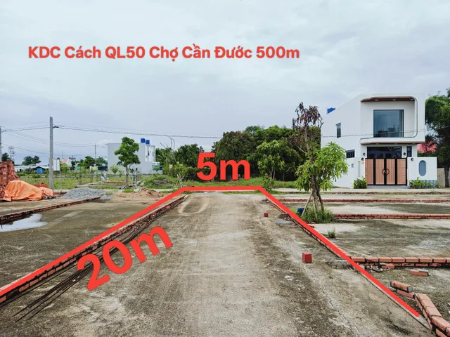 Bán đất 5X20 thổ cư full ODT phường Cần Đước tỉnh Tây Ninh