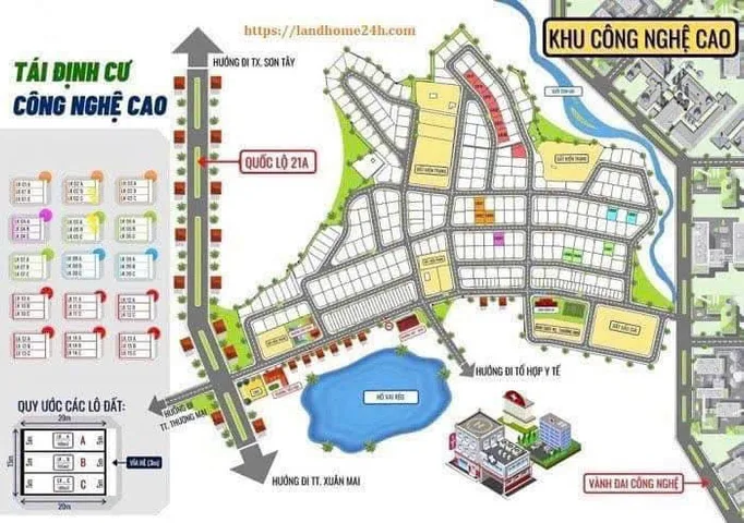 Bán đất phú cát quốc oai giá đầu tư gần hai trường ĐH Giao thông vận tải & CMC
