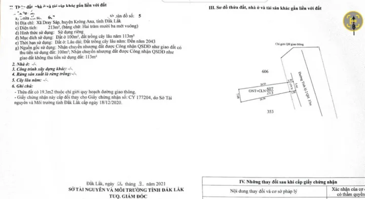 Siêu phẩm đất MT đường tỉnh lộ 2, xã Dray Sáp, Krông Ana, Đắk Lắk, DT 213 m2, giá bán 1,35 tỷ