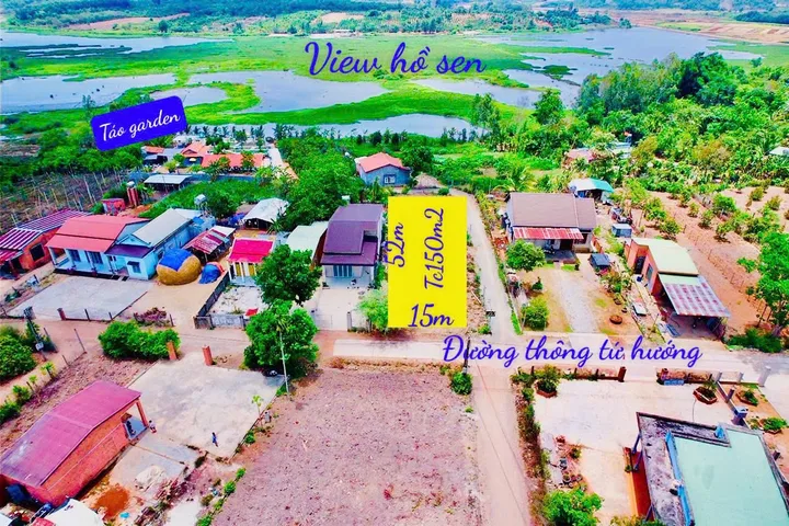 Ea Hu- Cưkuin- Đắk Lắk dt 15*52m sẵn 150m2 thổ cư đường bê tông tới đất view hồ giá chỉ 8xxtr