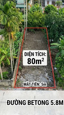 BÁN GẤP ĐẤT LÂM ĐỘNG, THỦY NGUYÊN (GIÁ HƠN 2 TỶ). L/h:076.231.9990 e Thuý
• Vị trí: Thôn Sú 1, xã Lâm Động (Cách trục đường chính 203 chỉ 150m).
• Diện tích: 80m² (Mặt tiền 5m vuông vắn).
• Đường vào: Ngõ rộng hơn 4m, ô tô quay đầu ngay tại đất.
• Ưu 
