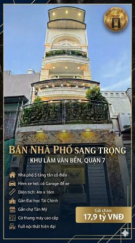 NHÀ PHỐ HIỆN ĐẠI, THANG MÁY, HẺM 6M, XE HƠI NGỦ TRONG NHÀ – FULL NỘI THẤT CAO CẤP, SHR