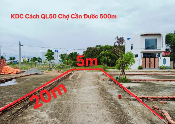 Bán đất thổ cư thị trấn Cần Đước huyện Cần Đước, DT 100m2 giá rẻ
