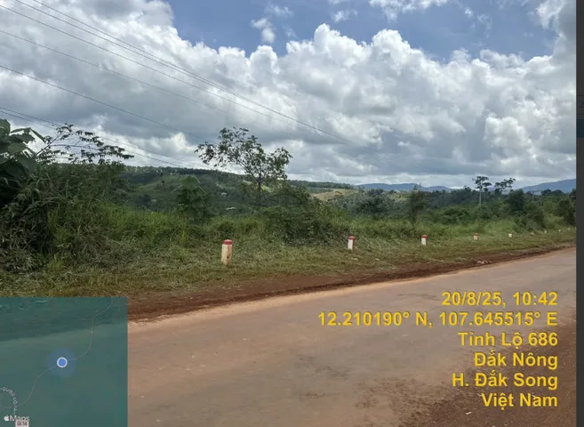 Bán gấp đất mặt tiền đường nhựa tỉnh lộ 686 xã Nâm N'Jang, huyện Đắk Song, Đắk Nông