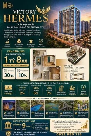 🌟VICTORY HERMES – Tháp đẹp nhất dự án Căn Hộ Cao Cấp The Win City