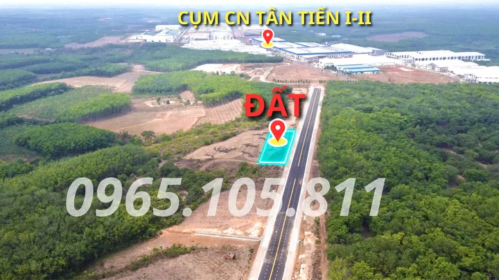 Sỉ 25 nền mặt tiền 32m nhựa mới làm xong, ngay KCN Tân Tiến 1,2. Giá 460tr
