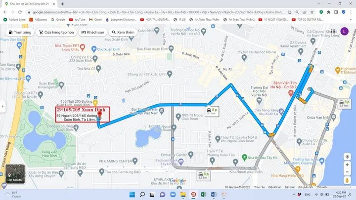 Tầng5 ThangBộ ChungChủ ĐủĐồ gần CôngViên HòaBình 3,3 triệu/30m Điện2,5-3,2K Nước50-70K, Free Wifi
