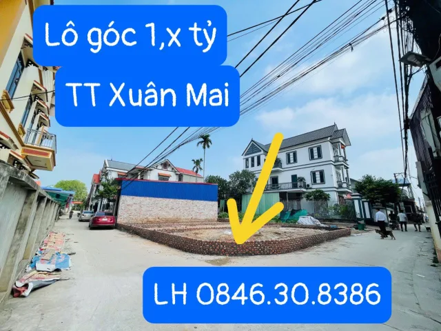 Lô góc nhỉnh 1tỷ TT XuÂn Mai sẵn sổ đỏ