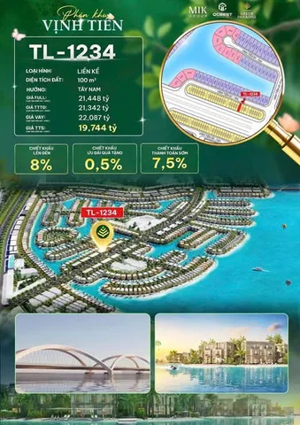 VINHOMES GREEN PARADISE CẦN GIỜ, CẶP ĐÔI TL-1234 & TL-1236