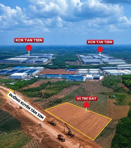 Đất mặt tiền đường xuyên tâm tân hưng tân lập 32m