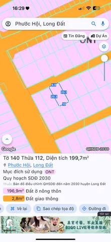 Bán đất 200m2 full thổ cư tại xã Lộc An huyện Đất Đỏ Bà Rịa Vũng Tàu
