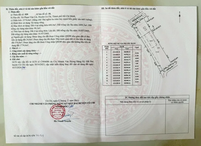 Bán đất mặt tiền đường bau lach