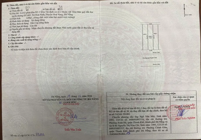 Đất Hòa Ninh Hòa Vang 📌📌📌LÀM VIỆC TRỰC TIẾP GIÁ TỐT !!!