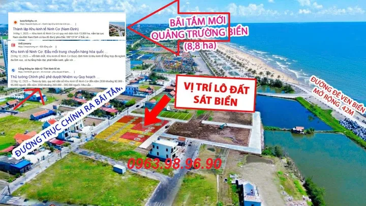 Đất biển giá chỉ 1 tỷ/lô, cơ hội đầu tư tuyệt vời tại Phường Bà Triệu, Thành Phố Nam Định.