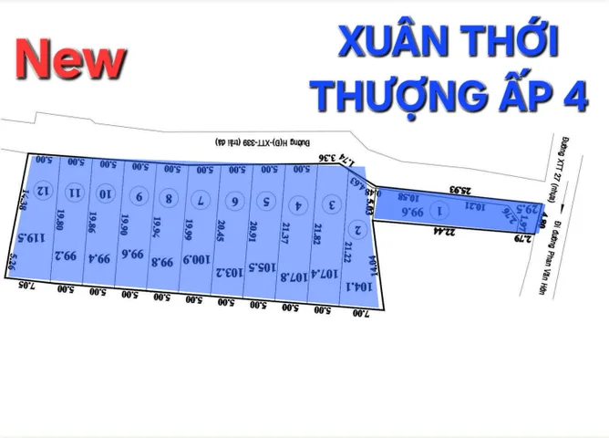 🛑ĐẤT NỀN THỔ CƯ 100M SHR XÂY TỰ DO GẦN PHAN VĂN HỚN XTT BÀ ĐIỂM
