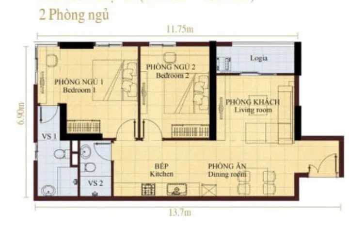 Bán căn góc 2PN 2WC DT: 84m2, tầng 7, Era Town Đức Khải - 15B Nguyễn Lương Bằng, Q7, HCM