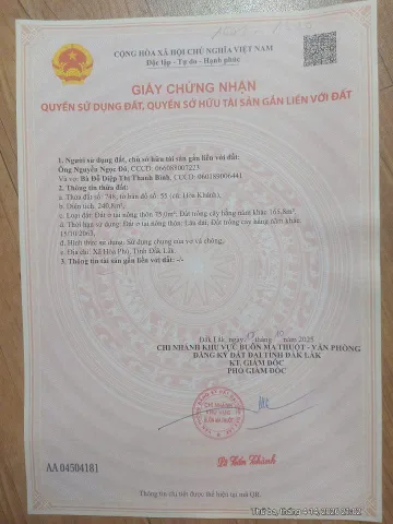CHÍNH CHỦ CẦN BÁN: LÔ ĐẤT VÀNG NGAY NGÃ TƯ – CÁCH QUỐC LỘ 14 CHỈ 150M – SẴN VƯỜN CÀ PHÊ – GIÁ 1 TỶ 790 TRIỆU