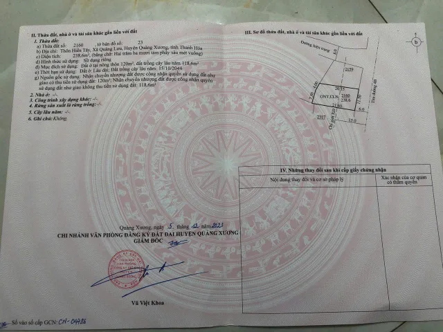 239m2.giá chỉ 4,xx tỉ. Kế bên trường học Quảng Lưu