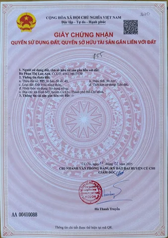Bán đất thổ cư hẻm Huỳnh Thị Quyến 88m2 giá chỉ 22.73 triệu/m2