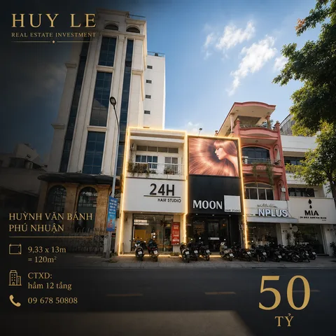 Bán nhà Mặt tiền 413-413A Huỳnh Văn Bánh Phú Nhuận - (9.33 x 13m - 119.4m2)