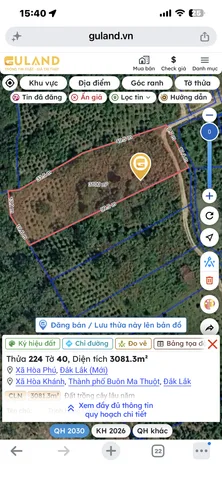 Bán đất 3081m² ngang 30m giá 680 triệu tại Xã Hòa Phú