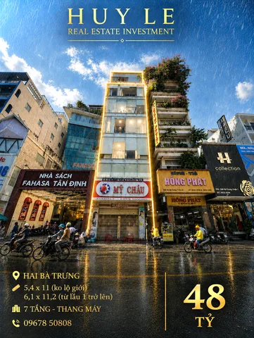 Bán Toà 7 tầng thang máy - Mặt Tiền 389 Hai Bà Trưng