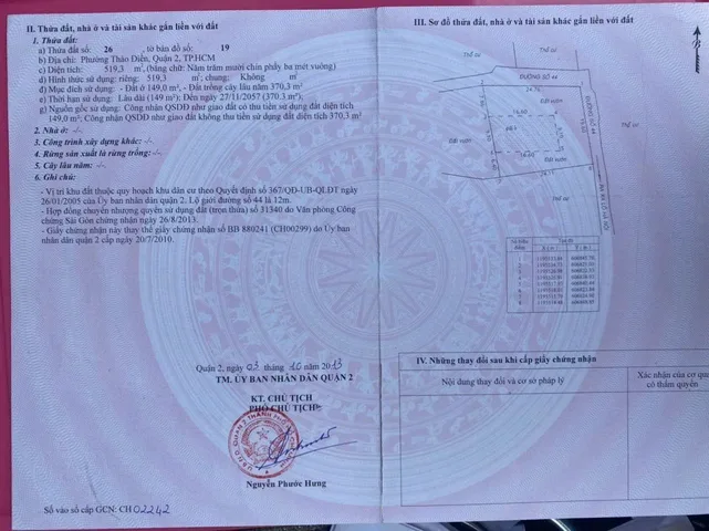 BDS HVL CHÀO BÁN LÔ 2MT TRẦN VĂN SẮC Q2 GIÁ TỐT