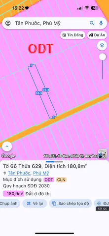 Bán 2 lô đất liền kề 180m2 giá 1.8 tỷ tại Phường Tân Phước