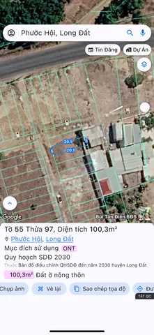 Bán đất 100m2 full thổ cư giá 1.580 tỷ tại Phước Hội