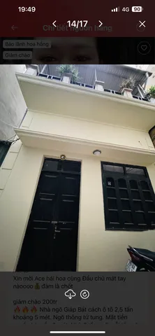 Bán nhà đường giáp bát 39 m xây 2 tầng cũ cách ngõ oto tránh nhau 2,5 m