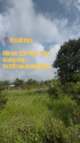 ĐẤT THỔ CƯ GIÁ 390tr 120m2  XUÂN QUẾ – SÔNG NHẠN, TP. ĐỒNG NAI 🔥
