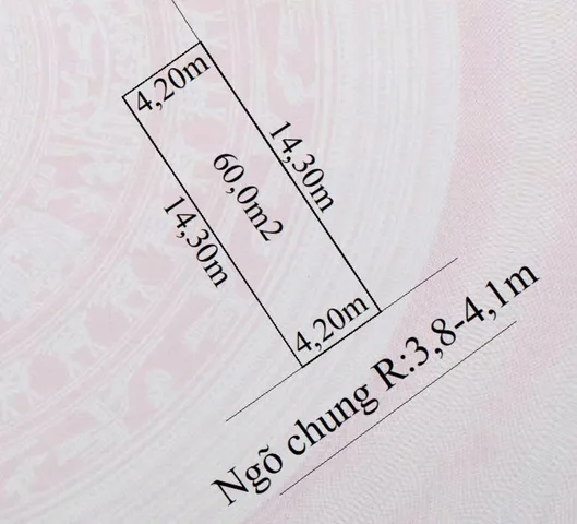 1/7 chủ gui bán lô đất 60m mặt dg 4m liên hệ e Đức để được giá tốt 0342165555