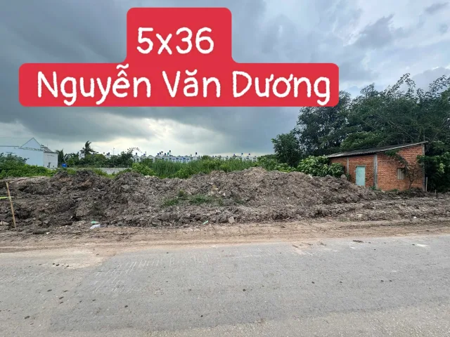 Bán Đất Nhựa Nguyễn Văn Dương Thị Trấn Đức Hoà 
- DT: 5x34. 
Giá chỉ 2ty5 
. KẾ BÊN TRƯỜNG HỌC 5mét