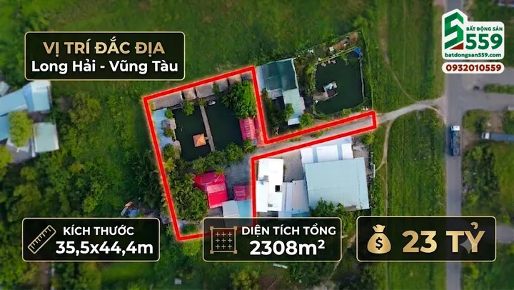 Chính chủ cần bán bán đất đang kinh doanh quán ăn tại TT.Long Hải - Huyện Long Điền (TPHCM mới )