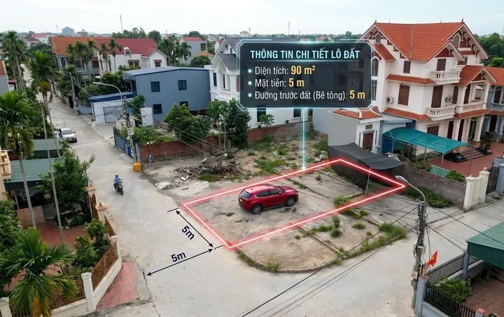 Bán 90 m Dương Quan đường 5 m thông các ngả , gần trung tâm hành chính.l/h;076.231.9990 e Thúy
