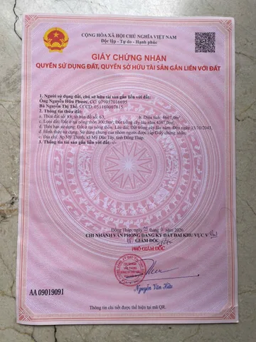 Bán 4,5 công đất có sẵn thổ cư giá 5,2 tỷ tại Xã Mỹ Đức Tây