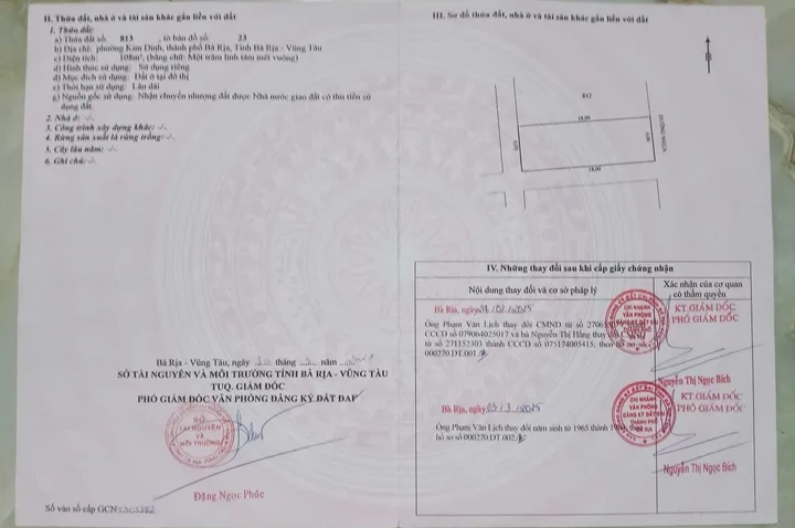 Bán đất 108m2, full thổ, 3 MT, khu dự án, đường nhựa 8m