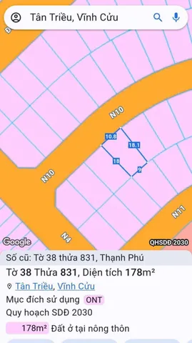 Bán đất biệt thự khu đô thị Lavender City. DT 178m2 hướng Tây Bắc