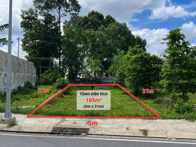 Chủ Kẹt tiền bán lô đất 105m2/ 890 triệu. Đ.Nguyễn Thị Qúa, Phước Hiệp, Củ Chi. sổ hồng- full thổ