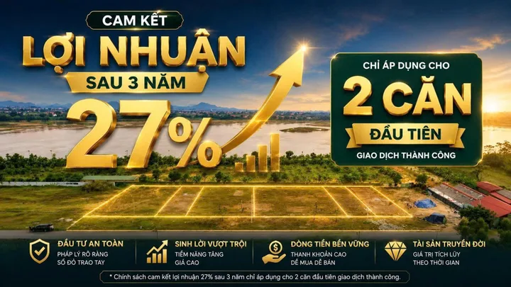 CHỈ CÒN 04 LÔ ĐẤT MẶT ĐƯỜNG ĐT315 – GIÁ 10.x TRIỆU/m², CAM KẾT LỢI NHUẬN 27% SAU 3 NĂM!