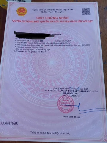 💥 CHÍNH CHỦ BÁN ĐẤT PHƯỜNG NGHĨA LỘ - TP. QUẢNG NGÃI - GIÁ 750 TRIỆU 💥