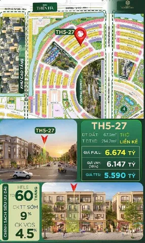 Bán liền kề khu Thiên Hà TH5-27 Vinhomes Dương Kinh Hải Phòng