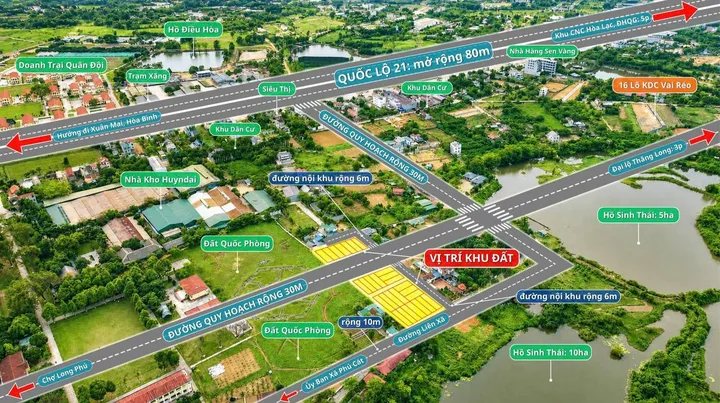 ĐẤT NỀN PHÚ CÁT - HÒA LẠC: ĐÓN ĐẦU LÀN SÓNG ĐÔ THỊ THỰC TẠI PHÍA TÂY THỦ ĐÔ