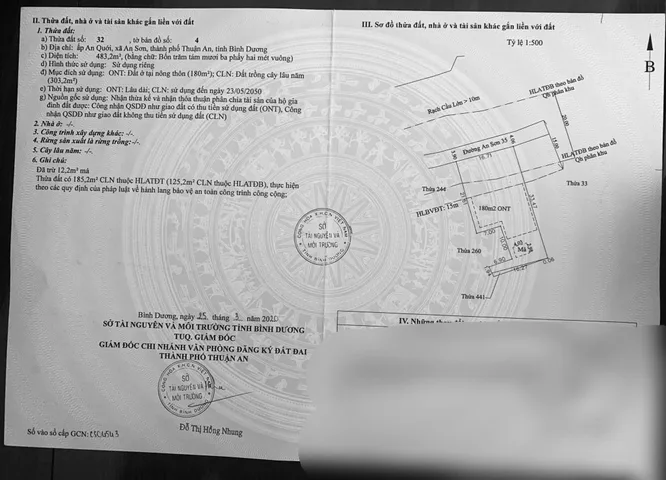 Bán đất mặt tiền sông  đường AS-35 tích 553m2 , giá chỉ 23.51 triệu/m2