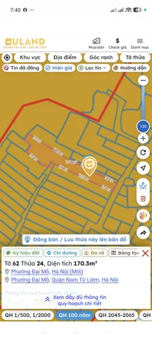 CHÍNH CHỦ CẦN BÁN GẤP MẢNH ĐẤT NỞ HẬU ĐẠI MỖ 97.3M² - ĐÓN ĐẦU QUY HOẠCH CÔNG VIÊN & TRƯỜNG THCS ĐẠI MỖ 2 - GIÁ 13.5 TỶ (THƯƠNG LƯỢNG).Vị