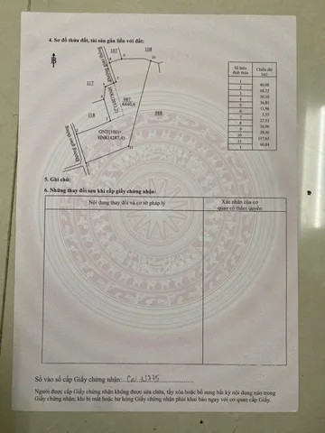 Xã Cẩm Mỹ - tp Đồng Nai. S: 6.440 m2 có 100tc