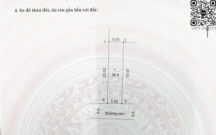 Thông số đẹp cho sản phẩm hiếm có tại Mỹ Lương Trần Phú, chỉ 2.x tỷ.