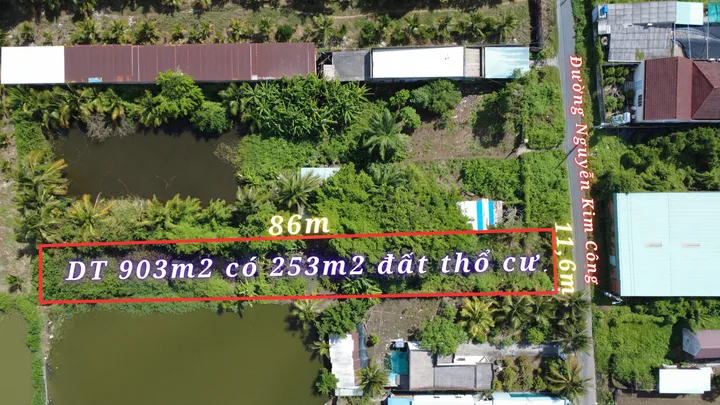 Bán đất mặt tiền đường Nguyễn Kim Công, P4, Tp.Tân An
